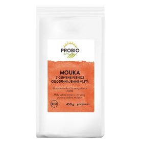 Mąka z pszenicy czerwonej pełnoziarnista BIO 450 g - PROBIO
