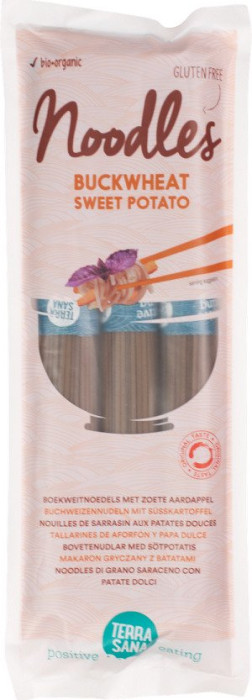 Makaron (gryczany z batatami) noodle spaghetti bezglutenowy BIO 250 g - TERRASANA