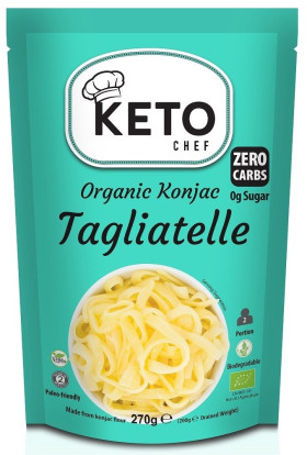 Makaron (konjac) tagliatelle bezglutenowy BIO 270 g (200 g) - KETO CHEF