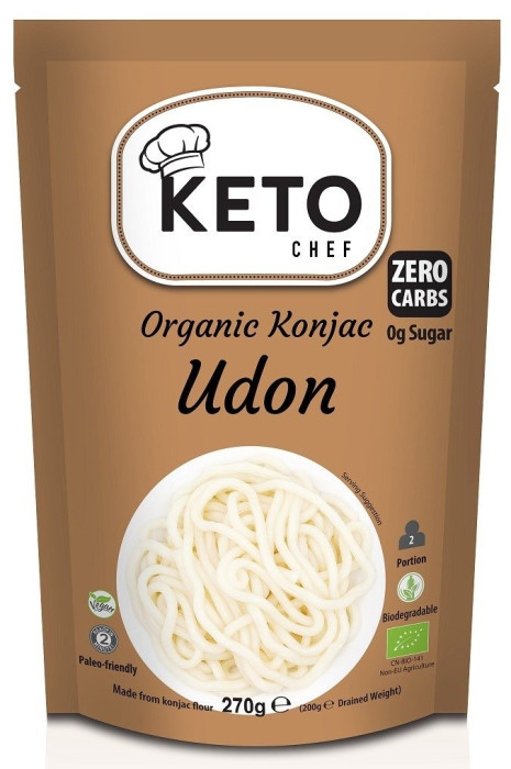 Makaron (konjac) udon bezglutenowy BIO 270 g (200 g) - KETO CHEF