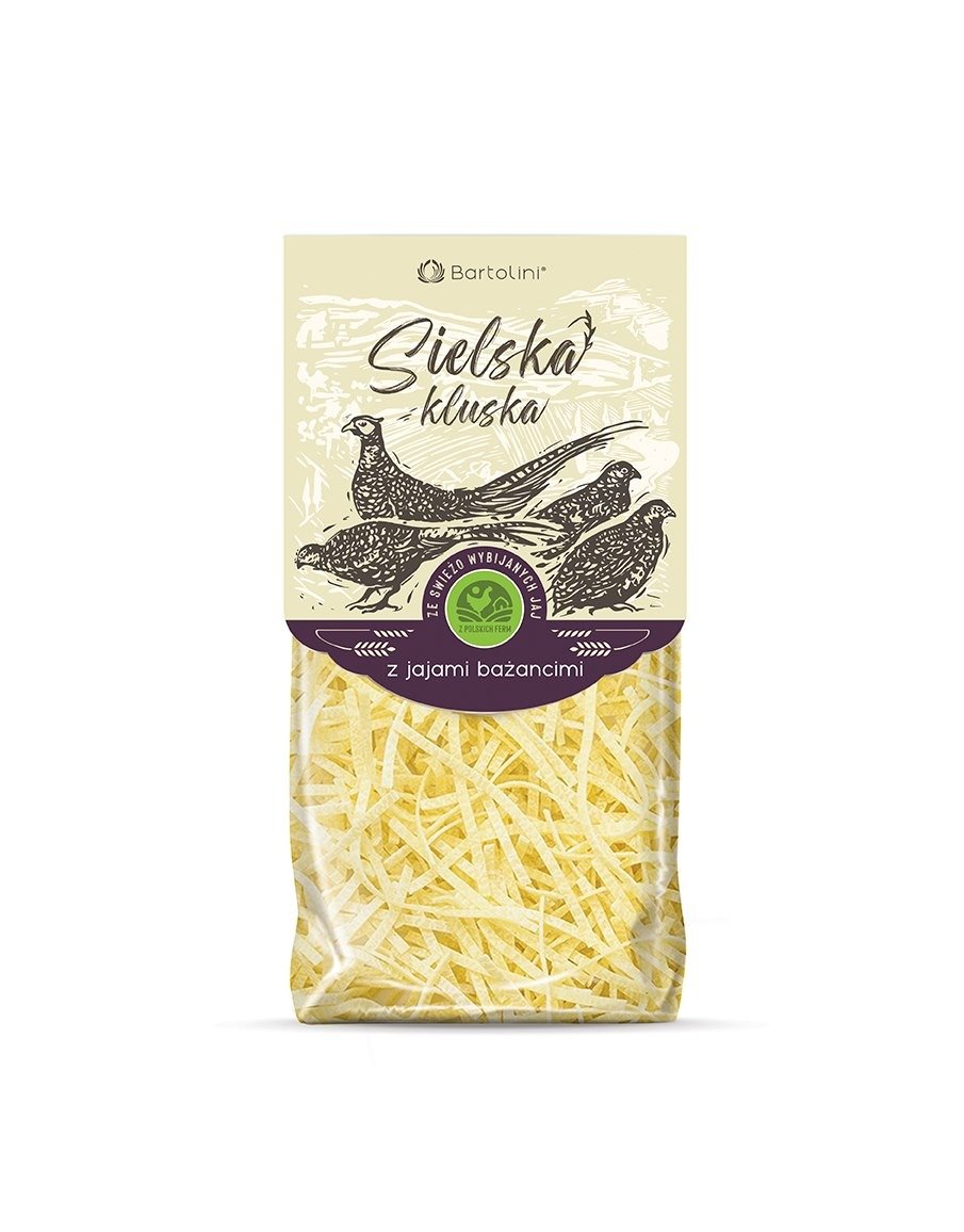 Makaron BIO KRAJANKA Z JAJAMI BAŻANCIMI 250 g - BARTOLINI (SIELSKA KLUSKA)