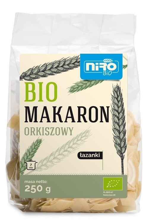 Makaron (orkiszowy) łazanki BIO 250 g - NIRO