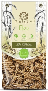 Makaron (orkiszowy razowy) świderki BIO 250 g - BARTOLINI