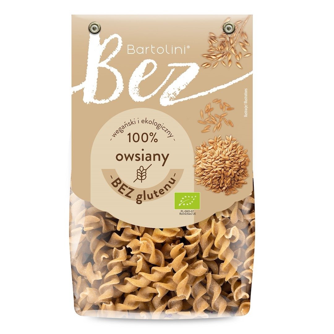 Makaron (owsiany) świderki bezglutenowy BIO 250 g - BARTOLINI