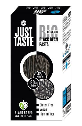 Makaron proteinowy (z fasoli czarnej i soi zielonej) spaghetti bezglutenowy BIO 250 g - JUST TASTE