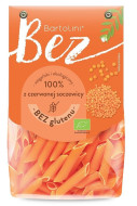 Makaron proteinowy (z soczewicy czerwonej) penne bezglutenowy BIO 250 g - BARTOLINI
