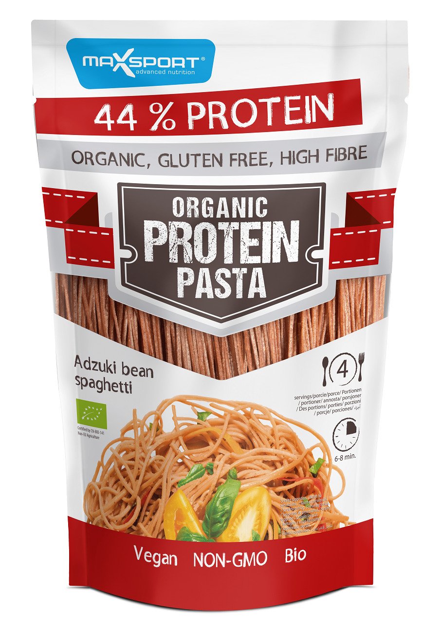 Makaron&#x20;proteinowy&#x20;&#x28;z&#x20;soi&#x20;i&#x20;fasoli&#x20;czerwonej&#x20;adzuki&#x29;&#x20;spaghetti&#x20;bezglutenowy&#x20;BIO&#x20;200&#x20;g&#x20;-&#x20;MAXSPORT