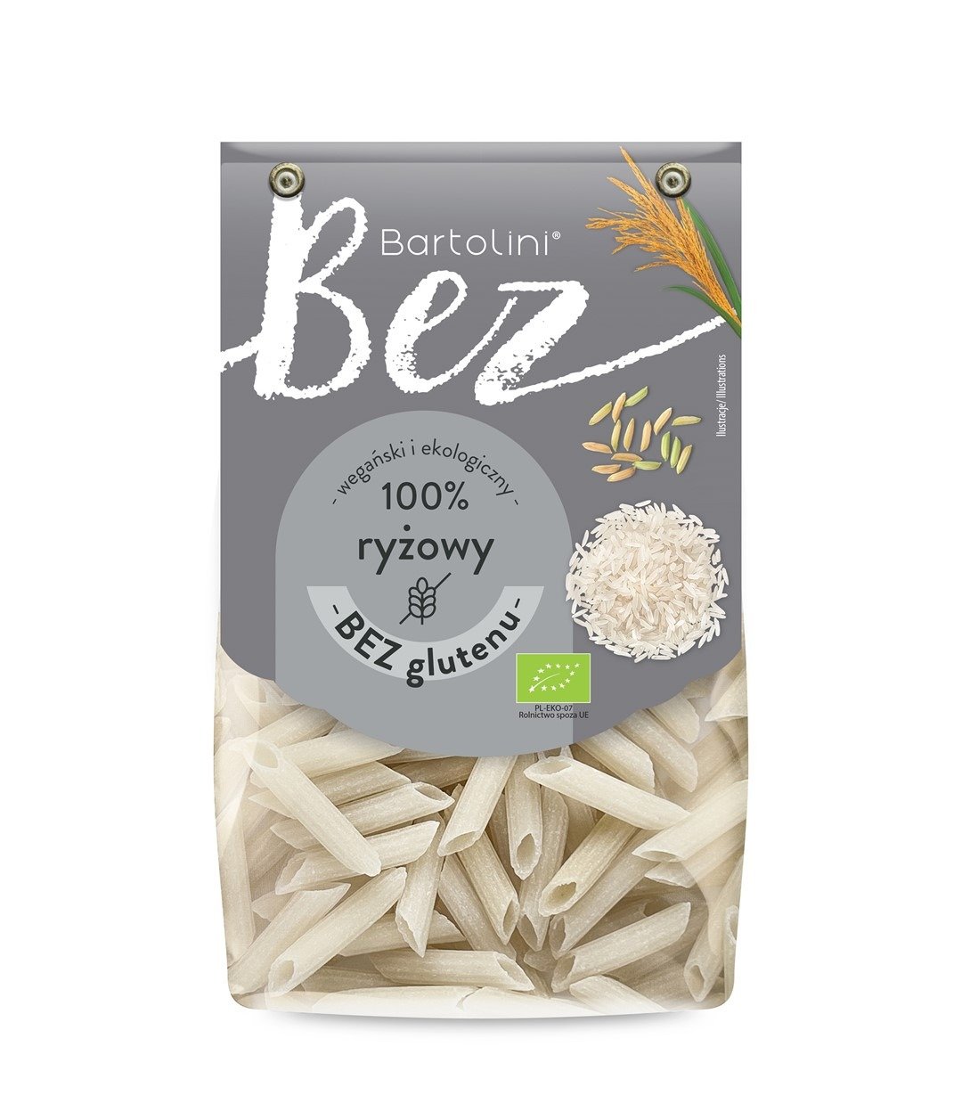 Makaron&#x20;&#x28;ry&#x017C;owy&#x29;&#x20;penne&#x20;bezglutenowy&#x20;BIO&#x20;250&#x20;g&#x20;-&#x20;BARTOLINI