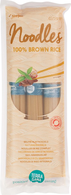 Makaron (ryżowy razowy) noodle spaghetti bezglutenowy BIO 250 g - TERRASANA