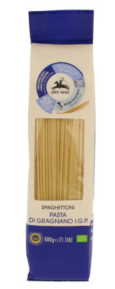 Makaron (semolinowy - pasta di gragnano) spaghettoni BIO 500 g - ALCE NERO
