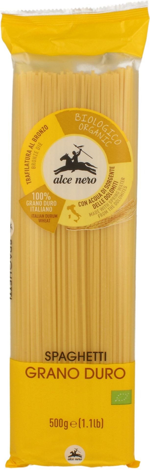 Makaron (semolinowy) spaghetti BIO 500 g - ALCE NERO
