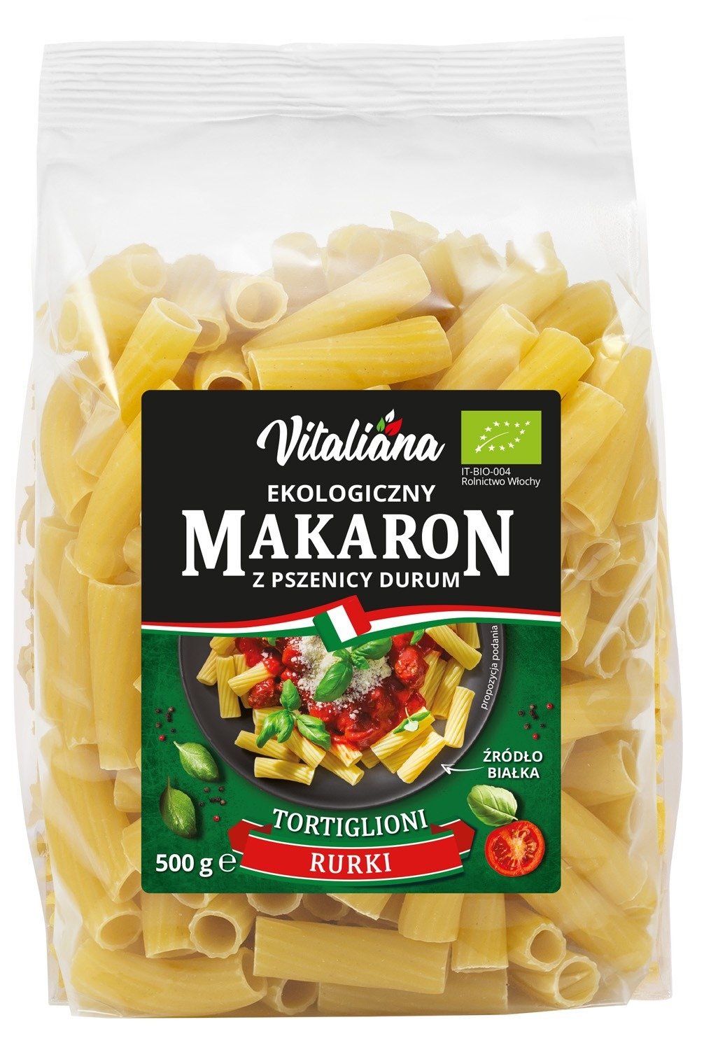 Makaron (semolinowy) tortiglioni BIO 500 g- VITALIANA