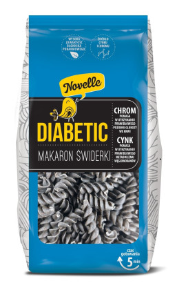 Makaron (z soczewicą czarną) dla diabetyków świderki 250 g - NOVELLE