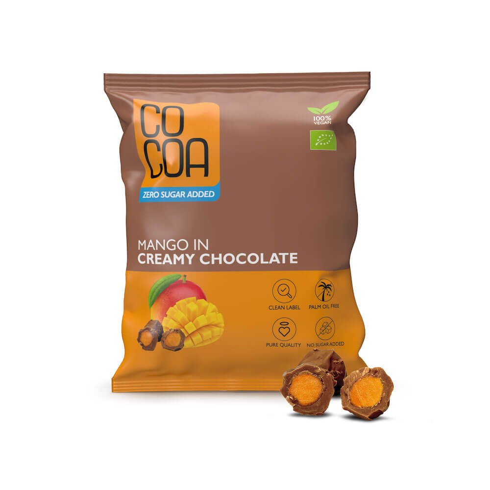 Mango w czekoladzie creamy bez dodatku cukrów BIO 70 g - COCOA