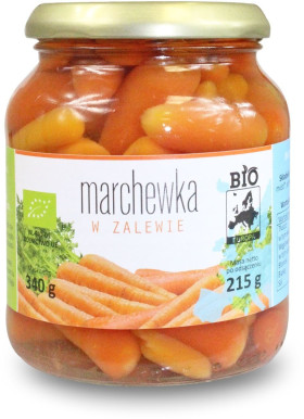 Marchewka w zalewie BIO 340 g (215 g) (SŁOIK) - BIO PLANET