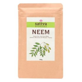 Maseczka ziołowa do twarzy i włosów neem 100 g - SATTVA (AYURVEDA)