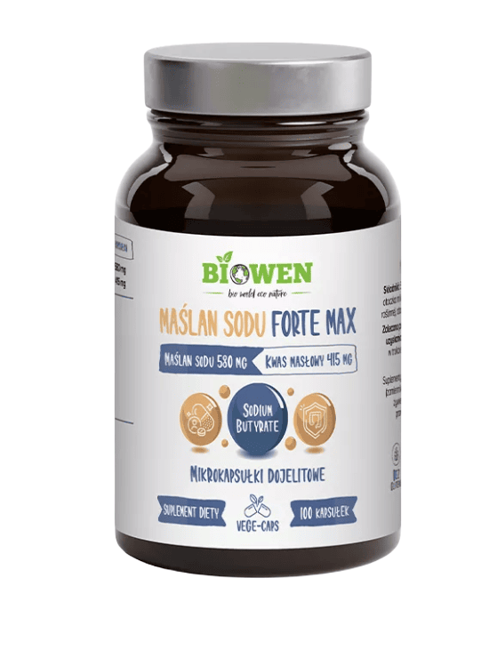 Maślan sodu forte max (580 mg) bezglutenowy 100 kapsułek - BIOWEN