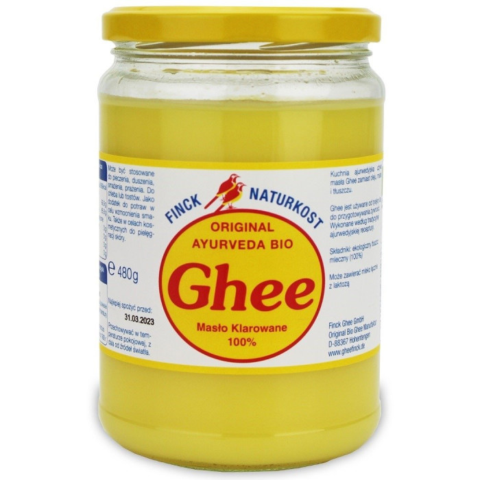 Masło klarowane ghee BIO 480 g (527 ml) - FINCK AYURVEDA