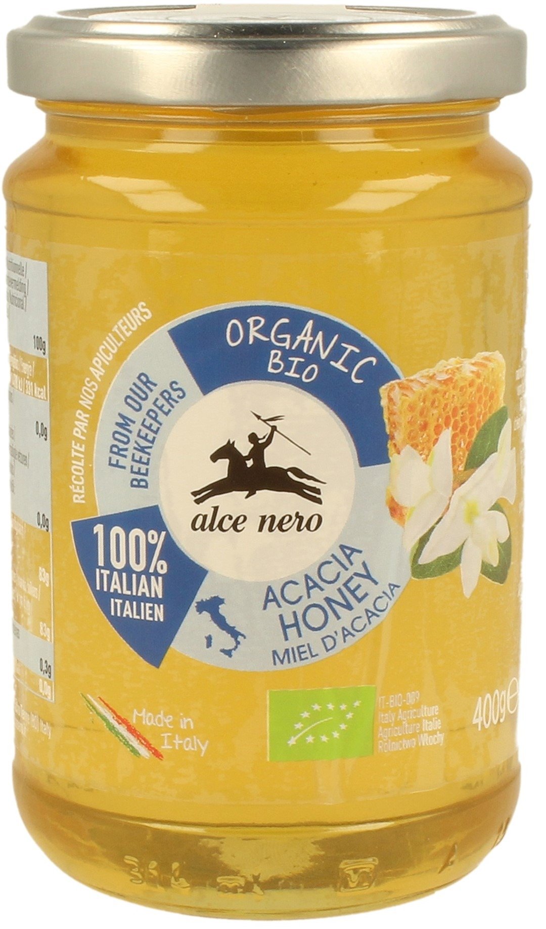Miód akacjowy BIO 400 g - ALCE NERO