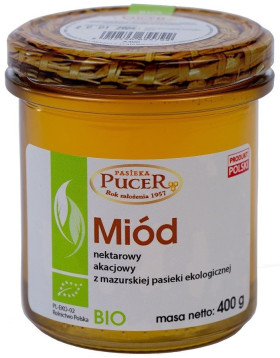 Miód akacjowy BIO 400 g - PASIEKA PUCER