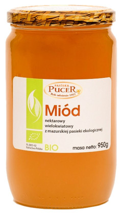 Miód nektarowy wielokwiatowy BIO 950 g - PASIEKA PUCER