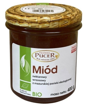 Miód wrzosowy BIO 400 g - PASIEKA PUCER