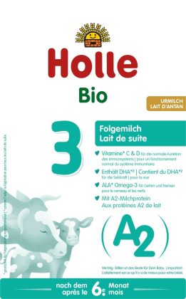Mleko a2 krowie 3 następne dla niemowląt po 6 miesiącu BIO 400 g - HOLLE