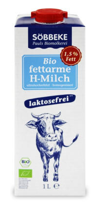 Mleko bez laktozy (1,5 % tłuszczu) BIO 1 L - SOBBEKE