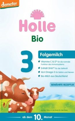 Mleko krowie 3 następne dla niemowląt po 6 miesiącu demeter BIO 600 g - HOLLE