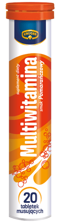 Multiwitamina o smaku pomarańczowym 20 tabletek musujących - VITAL POWER
