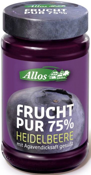 Mus jagodowy (75 % owoców) bezglutenowy BIO 250 g - ALLOS