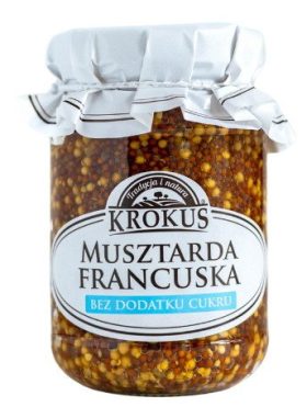 Musztarda francuska bez dodatku cukrów 185 g - KROKUS