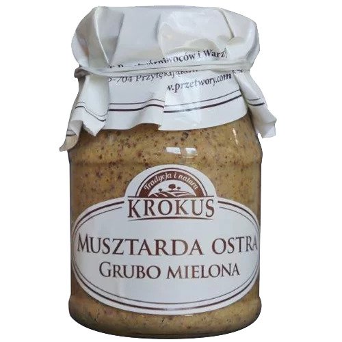 Musztarda ostra grubo mielona 180 g - KROKUS