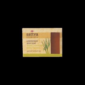 Mydło w kostce do ciała trawa cytrynowa 125 g - SATTVA (AYURVEDA)