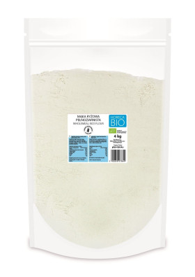 Mąka ryżowa pełnoziarnista bezglutenowa BIO 4 kg - HORECA