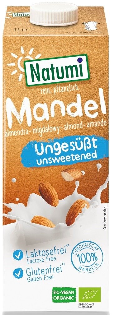 Nap&#xF3;j&#x20;migda&#x0142;owy&#x20;bez&#x20;dodatku&#x20;cukr&#xF3;w&#x20;bezglutenowy&#x20;BIO&#x20;1&#x20;L&#x20;-&#x20;NATUMI