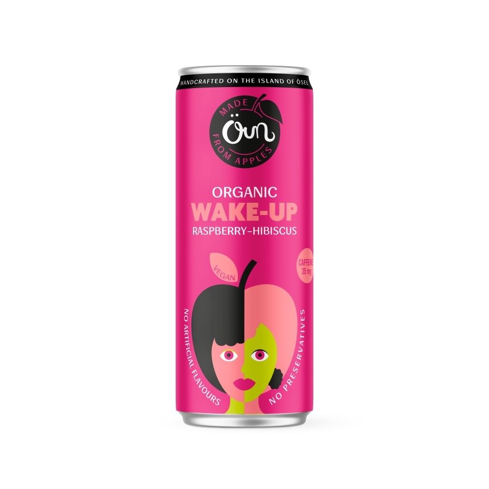 Napój musujący na pobudzenie malina - hibiskus BIO 250 ml - OUN