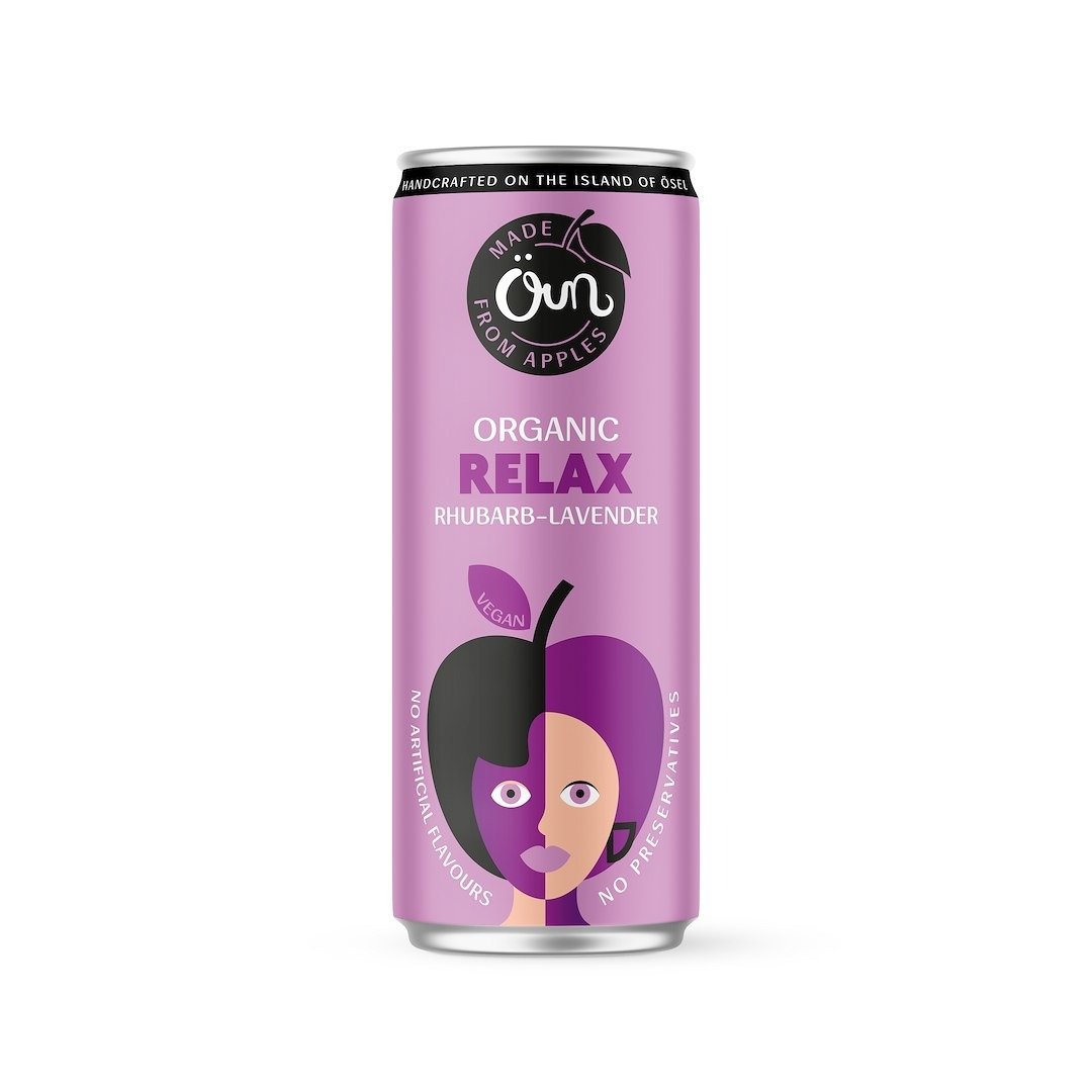 Napój musujący na relaks rabarbar - lawenda BIO 250 ml - OUN