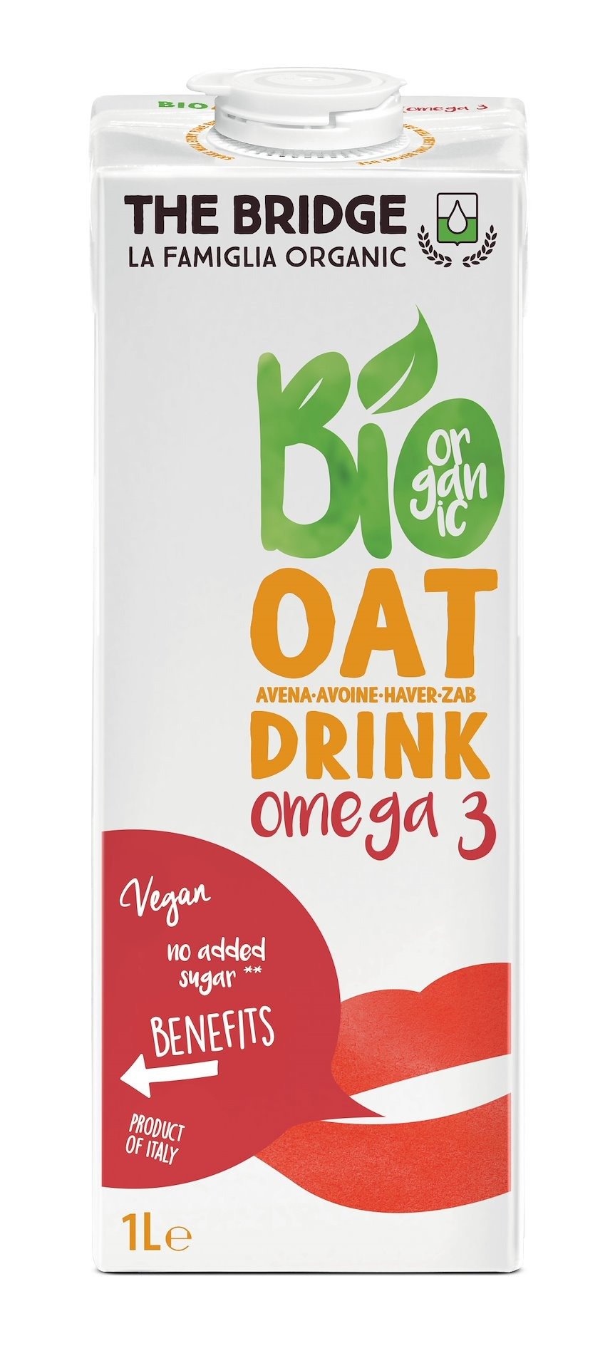 Nap&#xF3;j&#x20;owsiany&#x20;omega-3&#x20;bez&#x20;dodatku&#x20;cukr&#xF3;w&#x20;bezglutenowy&#x20;BIO&#x20;1&#x20;L&#x20;-&#x20;THE&#x20;BRIDGE