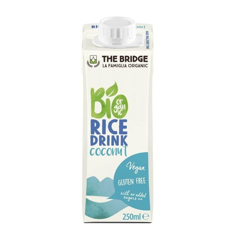 Nap&#xF3;j&#x20;ry&#x017C;owo&#x20;-&#x20;kokosowy&#x20;bez&#x20;dodatku&#x20;cukr&#xF3;w&#x20;bezglutenowy&#x20;BIO&#x20;250&#x20;ml&#x20;-&#x20;THE&#x20;BRIDGE