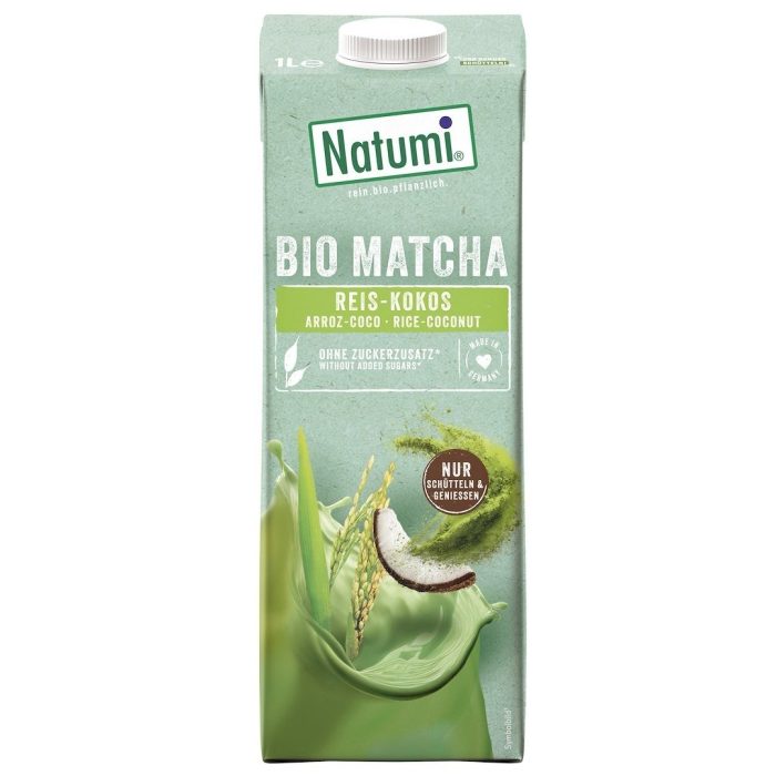 Napój ryżowo - kokosowy z matchą bez dodatku cukrów BIO 1 L - NATUMI