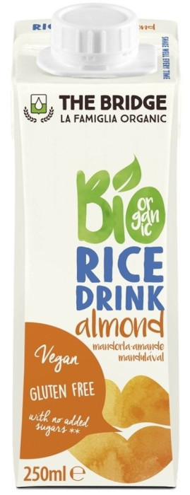 Napój ryżowy z migdałami bez dodatku cukrów bezglutenowy BIO 250 ml - THE BRIDGE