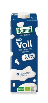 Napój owsiano - sojowy 3,5 % bez dodatku cukrów BIO 1 L - NATUMI