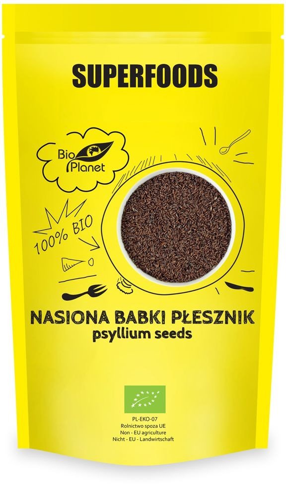 Nasiona babki płesznik (błonnik) BIO 250 g - BIO PLANET SUPERFOODS