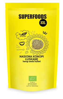Nasiona konopi łuskane BIO 600 g - BIO PLANET SUPERFOODS