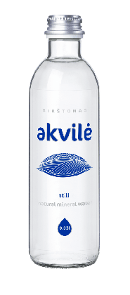 Naturalna woda mineralna niegazowana 330 ml (szkło) - AKVILE