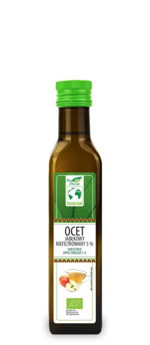 Ocet jabłkowy 5 % niefiltrowany BIO 250 ml - BIO PLANET