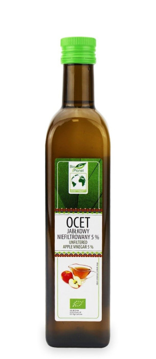 Ocet jabłkowy 5 % niefiltrowany BIO 500 ml - BIO PLANET
