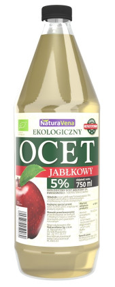 Ocet jabłkowy 5 % niefiltrowany BIO 750 ml - NATURAVENA