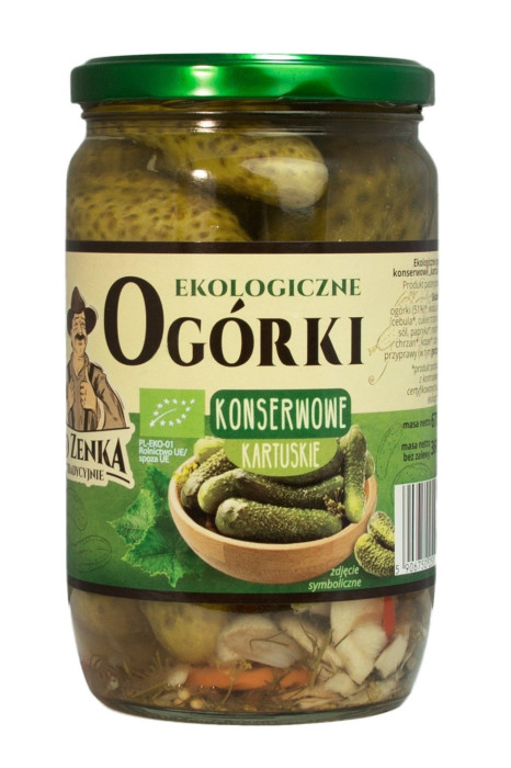 Ogórki konserwowe kartuskie BIO 670 g (360 g) - OD ZENKA TRADYCYJNIE